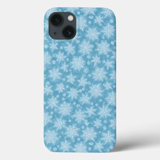 Coques Case-Mate iPhone Boîtier de téléphone Motif Blue Snowflake (Verso)