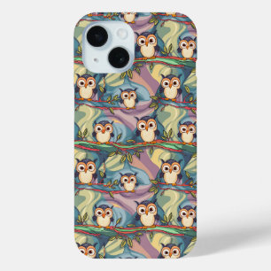 Coque Pour iPhone 15 Boîtier de téléphone Motif Chouette couleur mignon