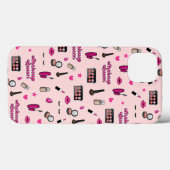 Coques Case-Mate iPhone Boîtier de téléphone Motif de maquillage rose (Verso (horizontal))
