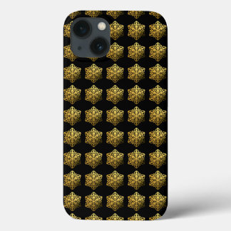 Case-Mate iPhone Case Boîtier de téléphone noir Gold Snowflakes