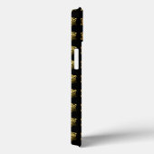 Coques Case-Mate iPhone Boîtier de téléphone noir Gold Snowflakes (Verso / Droite)