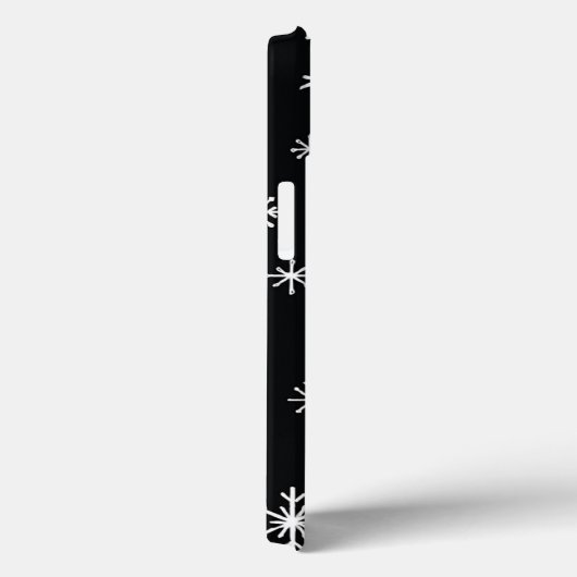 Coques Case-Mate iPhone Boîtier de téléphone noir Motif Snowflake (Verso / Droite)