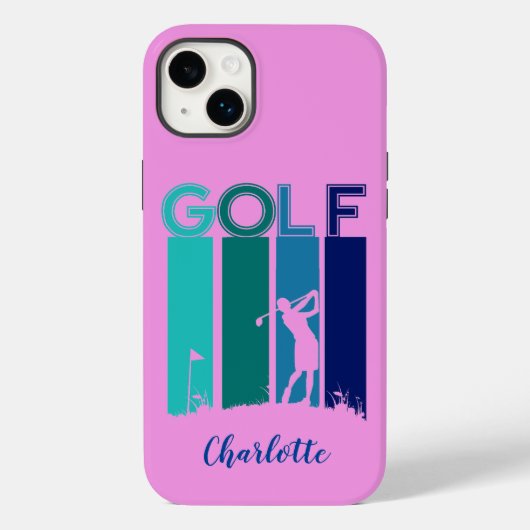 Coques Case-Mate iPhone Boîtier de téléphone portable Golfer 14 rose (Verso)