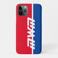 Boîtier de téléphone portable Monogramme bleu roug