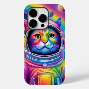 Coque Pour iPhone 14 Pro Boîtier de téléphone pour chat spatial