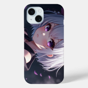 Coque Pour iPhone 15 Boîtier de téléphone pour fille aux yeux pourpres