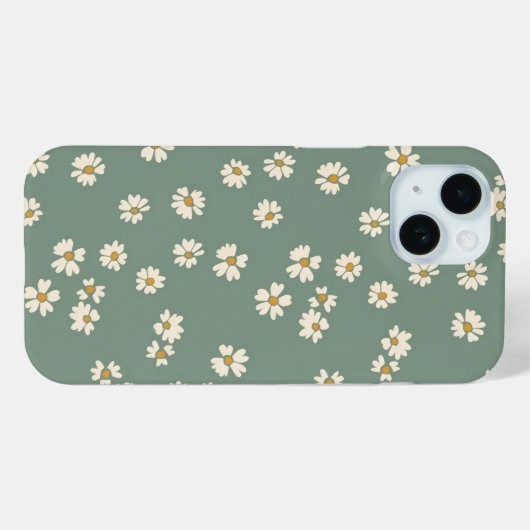 Coques Case-Mate iPhone Boîtier de téléphone pour fleurs vertes (Verso (horizontal))