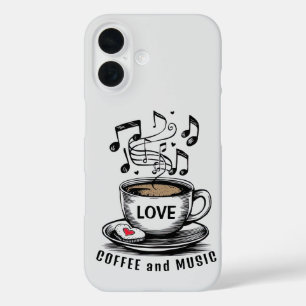 Coques iPhone 16 Boîtier de téléphone pour musique et café