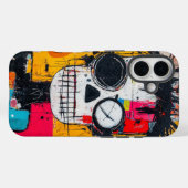 Coques Case-Mate iPhone Boîtier de téléphone Rapide de crâne néon (Verso (horizontal))