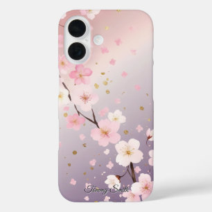 Coques iPhone 16 Boîtier de téléphone rayonnant Dreamy Cherry Bloss