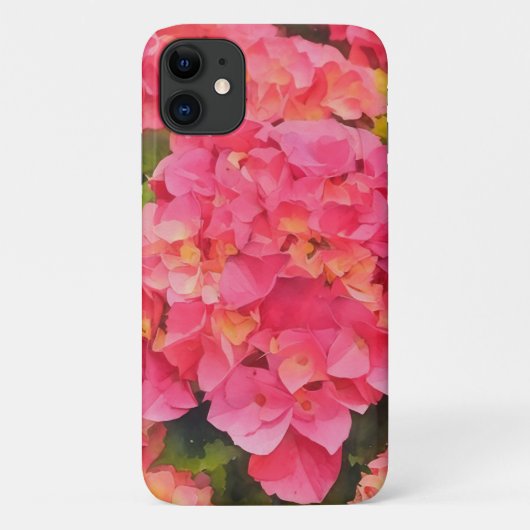 Coques Case-Mate iPhone Boîtier de téléphone rose Hydrangea Fleurs d'Art F (Dos)