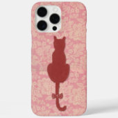 Coques Case-Mate iPhone Boîtier de téléphone Silhouette Chat Rose (Verso)