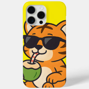 Coque iPhone 15 Pro Max Boîtier de téléphone Tiger été mignon - adorable t