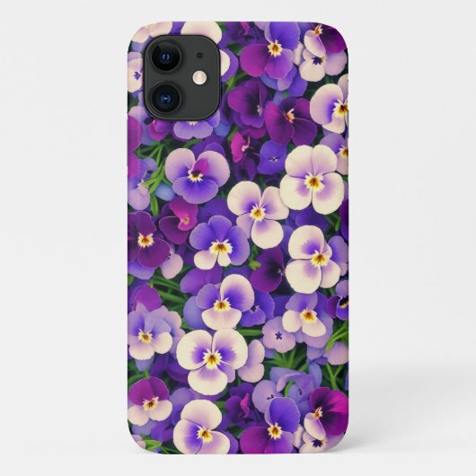 Coques Case-Mate iPhone Boîtier de téléphone violet à fleurs (Dos)
