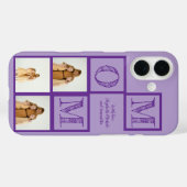 Coques Case-Mate iPhone Boîtier de téléphone violet personnalisé - Texte e (Verso (horizontal))