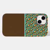 Coques Case-Mate iPhone Boîtier d'impression Cheetah turquoise et Brown (Verso (horizontal))