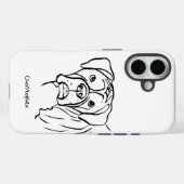 Coques Case-Mate iPhone Boîtier en blanc : Ligne de texte modifiable Art P (Verso (horizontal))