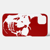 Coques Case-Mate iPhone Boîtier en métal blanc rouge crâne Imaginaire d'ar (Verso (horizontal))