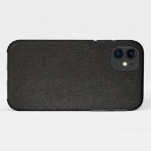 Coques Case-Mate iPhone Boîtier Faux Black Leather iPhone 5s (Dos (Horizontal))