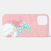 Coques Case-Mate iPhone Boîtier Gnome Noël Joyeux Pastel Mignon à Points - (Verso (horizontal))