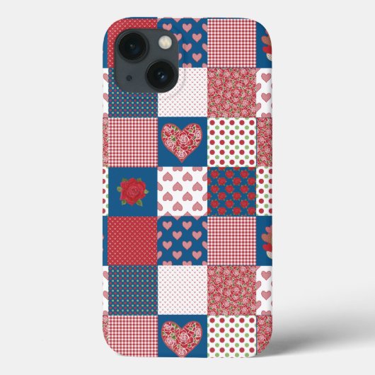 Coques Case-Mate iPhone Boîtier iPad Mini Retina : Coeurs et Rose Patchwor (Verso)