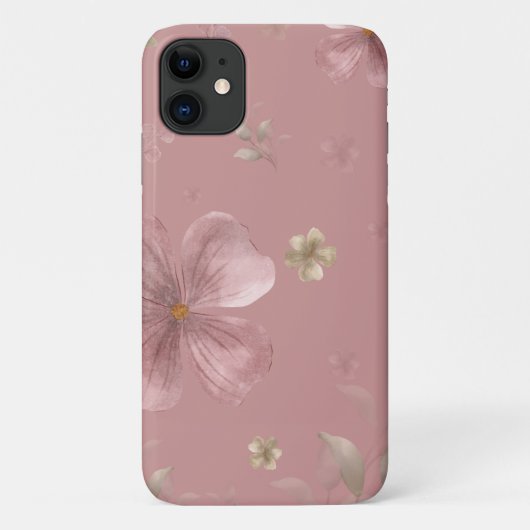 Coques Case-Mate iPhone Boîtier iPhone 11 rose poudré floral (Dos)