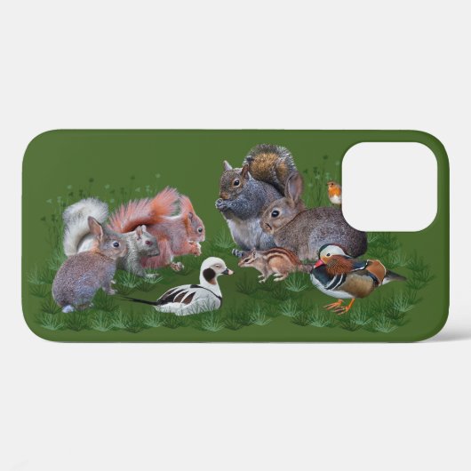 Coques Case-Mate iPhone Boîtier iPhone 12 Animaux de la Forêt (Verso (horizontal))
