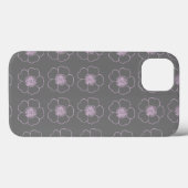 Coques Case-Mate iPhone boîtier iphone 13 floral rose et gris (Verso (horizontal))