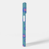 Coques Case-Mate iPhone boîtier iPhone 14 floral bleu (Verso / Droite)