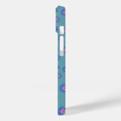 Coques Case-Mate iPhone boîtier iPhone 14 floral bleu (Verso / Gauche)
