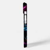 Coques Case-Mate iPhone Boîtier iPhone 15 : MagSafe Crystal Neon Futuriste (Verso / Gauche)