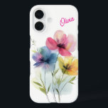 Coques iPhone 16 Boîtier Iphone 16 personnalisé Aquarelle Floral<br><div class="desc">Personnalisé iPhone 16 Coque avec des fleurs d'aquarelle Abstraites Ajoutez une touche personnelle à votre iPhone 16 avec ce coque époustouflant qui présente un design floral abstrait délicat ! Fabriqué pour les amateurs de beauté et d'individualité, ce coque allie des couleurs vibrantes et de haute qualité à une fonction de...</div>