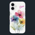 Coques iPhone 16 Boîtier Iphone 16 personnalisé Aquarelle Floral<br><div class="desc">Personnalisé iPhone 16 Coque avec des fleurs d'aquarelle Abstraites Ajoutez une touche personnelle à votre iPhone 16 avec ce coque époustouflant qui présente un design floral abstrait délicat ! Fabriqué pour les amateurs de beauté et d'individualité, ce coque allie des couleurs vibrantes et de haute qualité à une fonction de...</div>