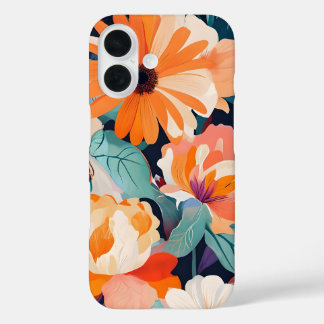 Coques iPhone 16 Boîtier iPhone 16 Vivid Bold Design Floral