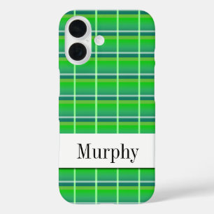 Coques iPhone 16 Boîtier iPhone à personnaliser avec carreaux verts