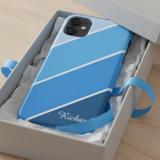 Case-Mate iPhone Case Boîtier iPhone bleu personnalisé avec nom pour lui