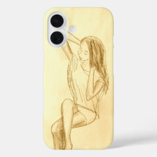Coques iPhone 16 Boîtier iPhone. BRONZE GIRL par un artiste de Toky
