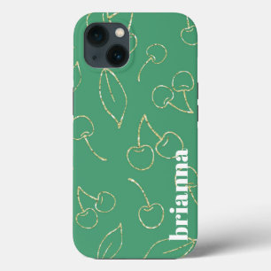Case Boîtier iPhone Case-Mate Glitter Cherry Green