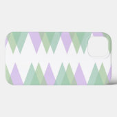 Coques Case-Mate iPhone Boîtier iPhone Case-Mate triangles verts et lilas (Verso (horizontal))