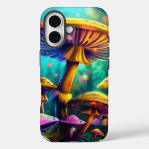 Coques iPhone 16 Boîtier iPhone Champignons Colorés Fantastiques