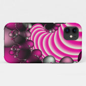 Coques Case-Mate iPhone Boîtier iphone fractal rose et blanc (Dos (Horizontal))