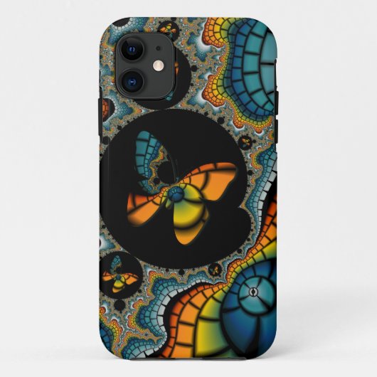 Coques Case-Mate iPhone Boîtier iphone fractale papillon (Dos)