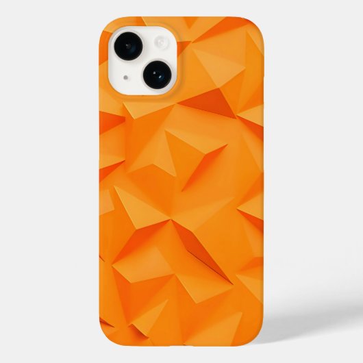 Coques Case-Mate iPhone Boîtier iPhone géométrique orange vibrant Finition (Verso)