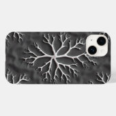 Coques Case-Mate iPhone Boîtier iPhone Gris foncé avec Branches Blanches O (Verso (horizontal))