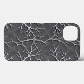 Coques Case-Mate iPhone Boîtier iPhone gris foncé avec relief texturé en f (Verso (horizontal))