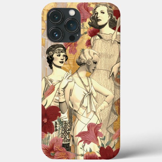 Coques Case-Mate iPhone Boîtier iPhone / iPad à fond floral de mode rétro (Verso)
