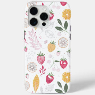 Coque iPhone 15 Pro Max “Boîtier iPhone / iPad botanique aux fruits florau