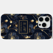 Coques Case-Mate iPhone Boîtier iPhone Navy Gold Cadeau de Naissance pour (Verso (horizontal))