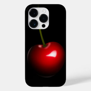 Coque Pour iPhone 14 Pro Boîtier iPhone noir Cerise Rouge - Couleurs person