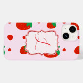 Coques Case-Mate iPhone Boîtier iPhone personnalisé à la fraise (Verso (horizontal))